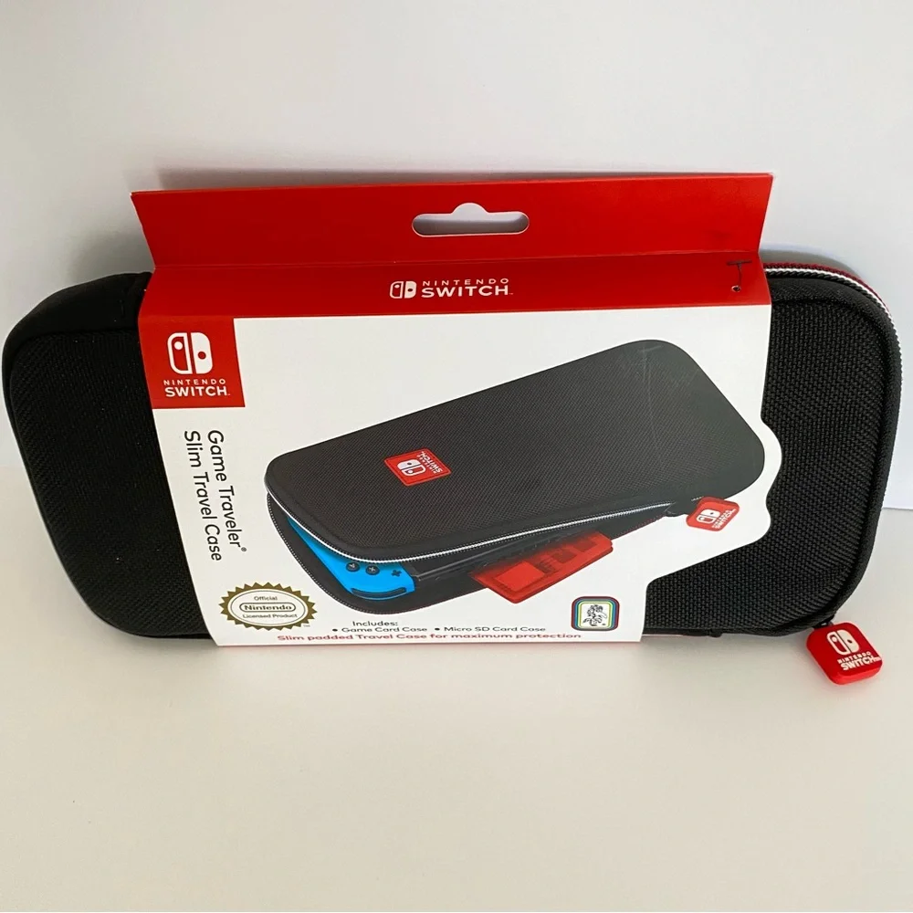Nintendo Switch Black and Red Slim Travel Case